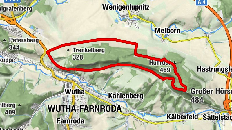 Hörselberg-Hainich - Huhrodt - Berggasthaus Großer Hörselberg - Großer Hörselberg