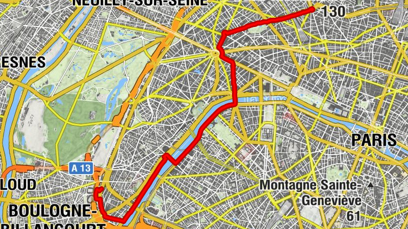 Place de Clichy - Temple des Batignolles - Clichy - Suresnes