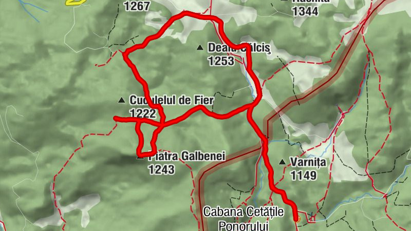 Cabana Cetățile Ponorului - Piatra Galbenei - Peștera Ghețarul de la Focul Viu - Peștera Neagră