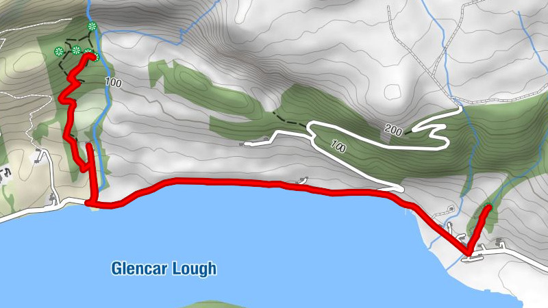 Tormore - Glencar Lough Viewpoint - Glencar Waterfall - Largandoon