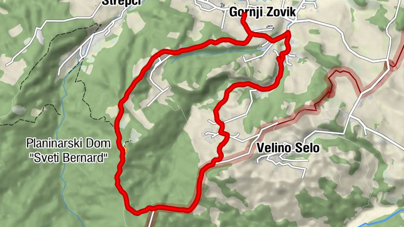 Gornji Zovik - Planinarski Dom "Sveti Bernard" - Peškiri - Kapela "Svetog Ante"