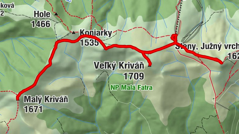 Snilovské sedlo - Veľký Kriváň - Malý Kriváň - Šútovo