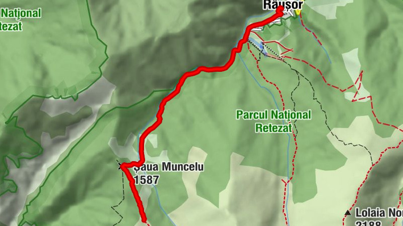 Râușor - Șaua Muncelu