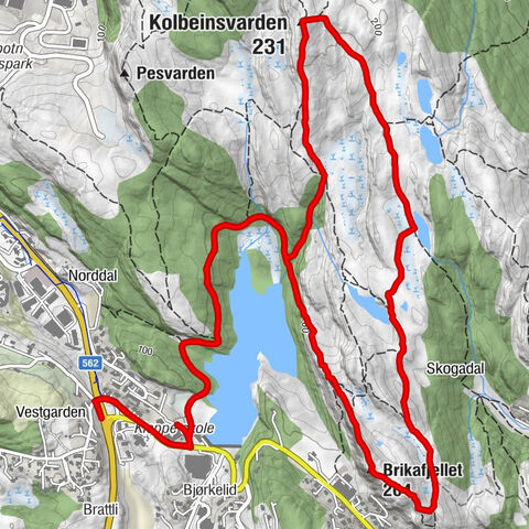 Berget - Brikafjellet - Kleppestø - Kolbeinsvarden