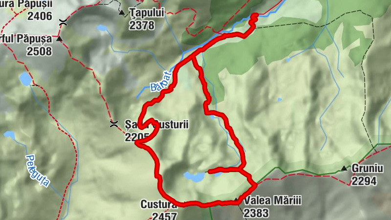 Sălașu de Sus - Cascada Ciomfu - Custura - Valea Măriii