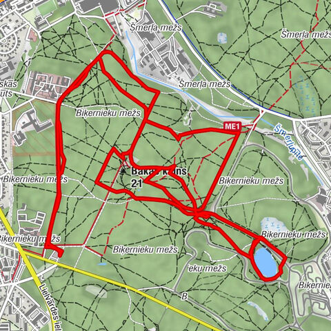 Mežciems - Bākas kalns