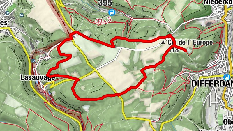 Differdange - Lasauvage - Col de l´Europe