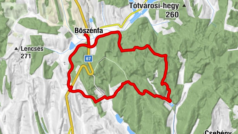Bőszénfa - Terecseny - Kis-Almás-forrás - Almás-forrás