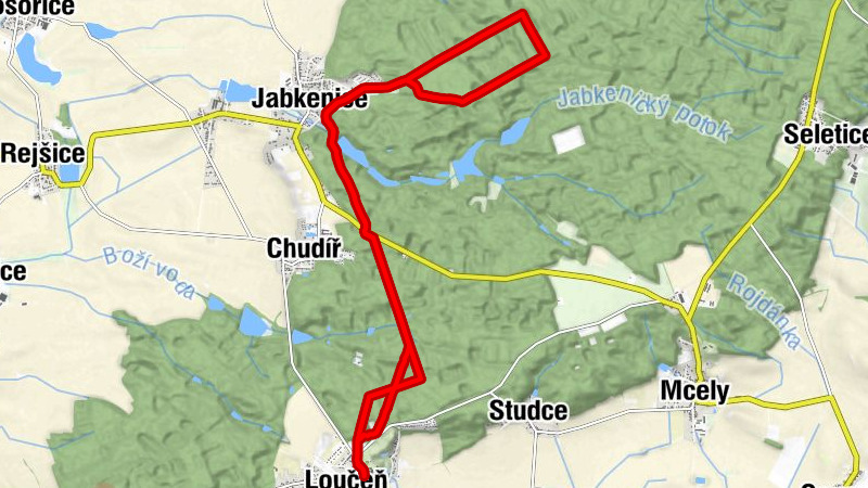 Loučeň - Dobrá Voda - Jabkenice - Doubka