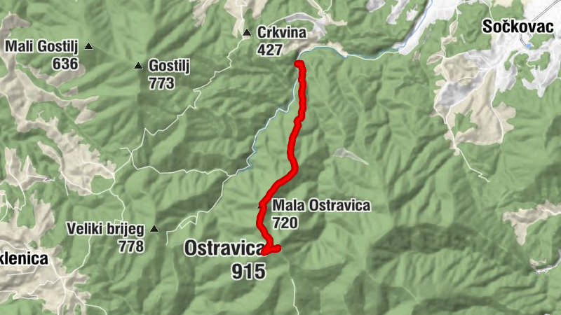 Бољанић - Ostravica - Mala Ostravica