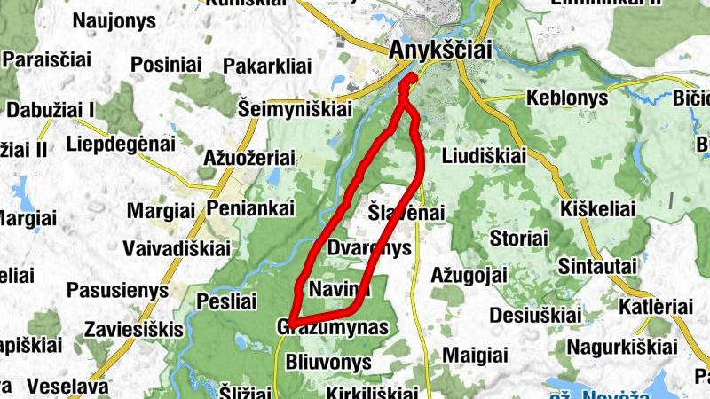 Jurzdikas - Anykščiai - Katlėriai