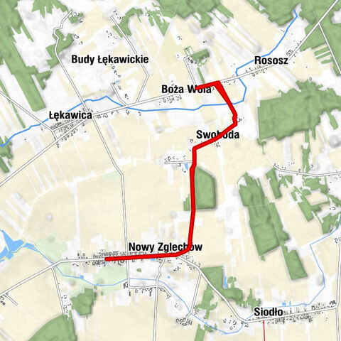 Boża Wola - Swoboda - Nowy Zglechów - Zglechów