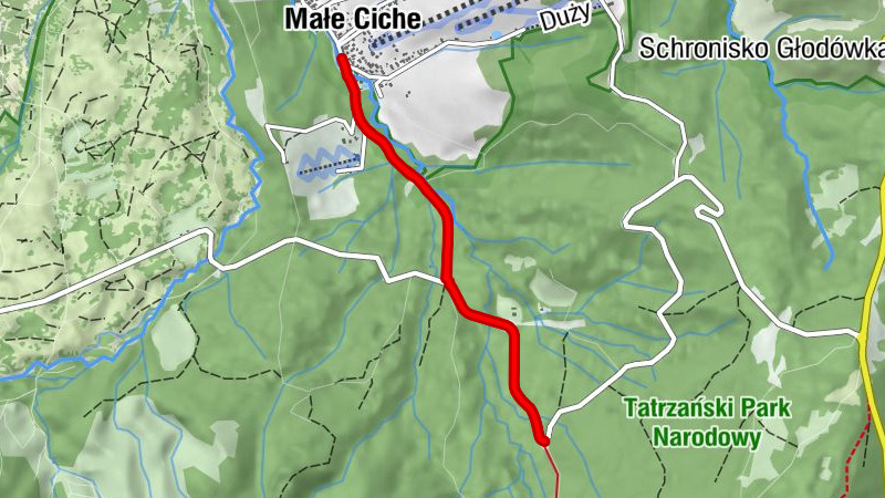 Małe Ciche - Błociska - Zazadnia Polana