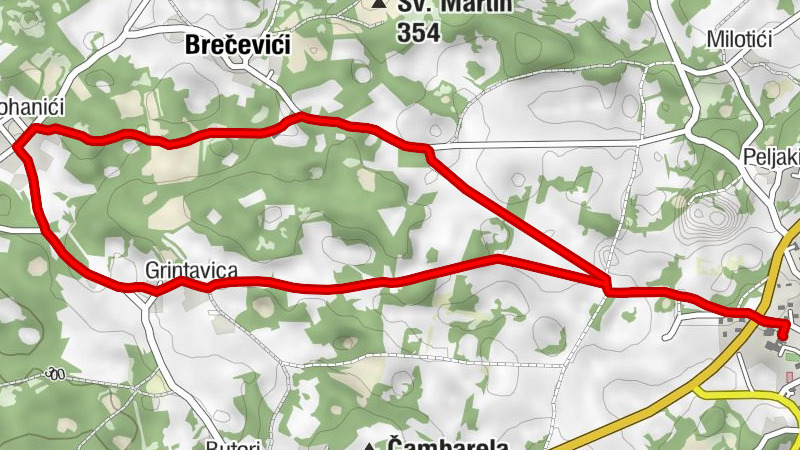 Tinjan - Grintavica - Milohanići - Brečevići