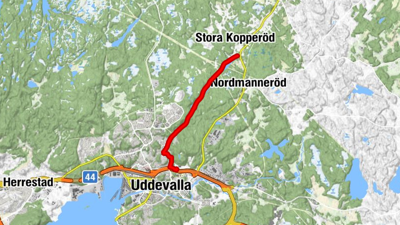 Uddevalla - Hedegärde - Egersberg - Sjölunda