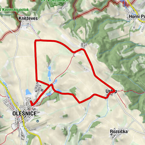Olešnice - Ústup - Veselka