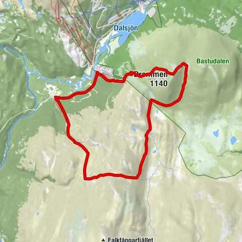 Bergs kommun - Drommen - Höglekardalen - Åre kommun