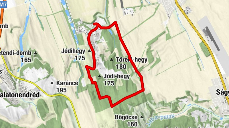 Nádas étterem - Töreki - Jódi szőlőhegy - Cinege-puszta