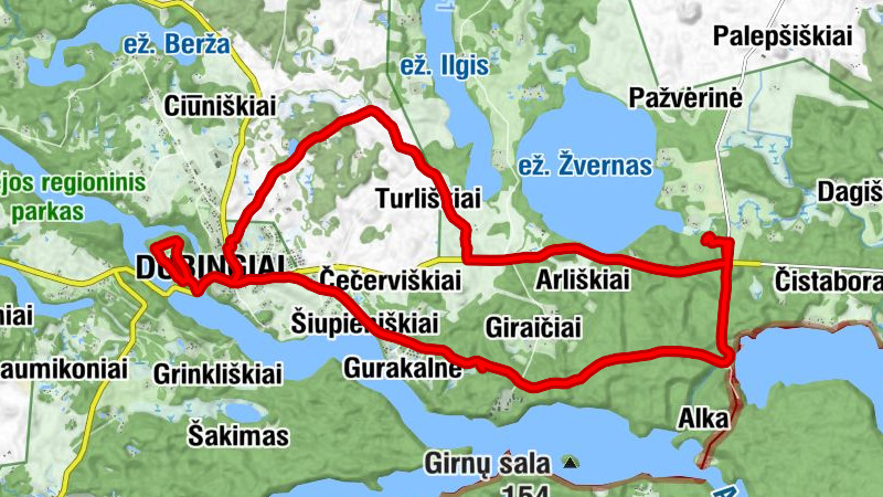 Keruliai - Arliškiai - Vieversiai - Dubingiai