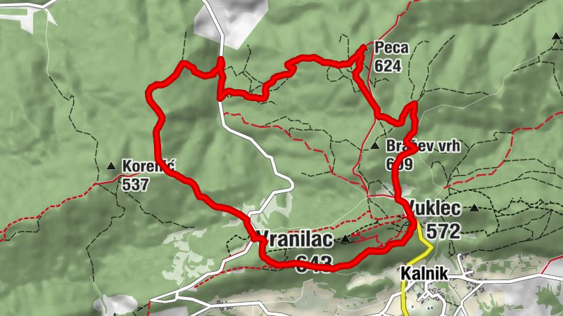 Kalnik - 1. zub - Peca - Planinarski dom Kalnik