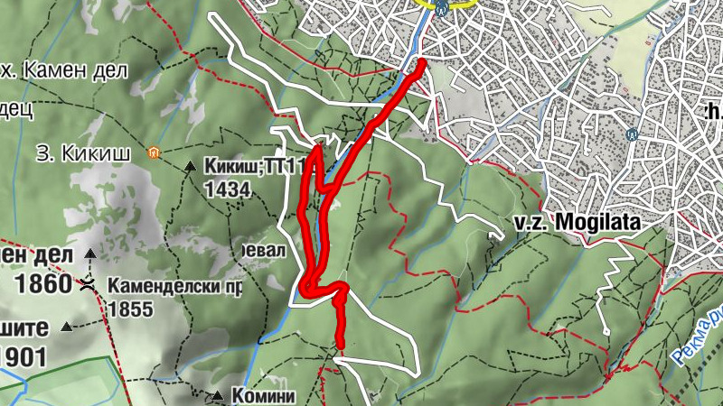 София - Воденицата - Бай Кръстьо - м. Бай Кръстьо