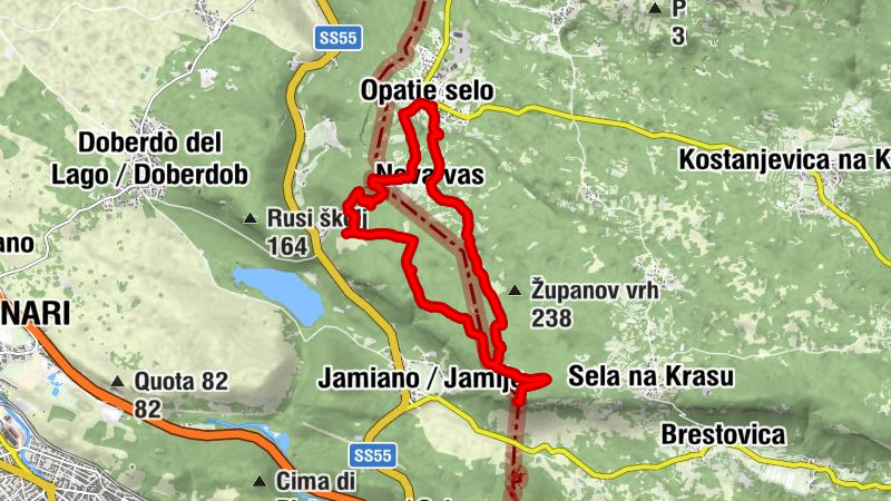 Opatje selo - Kremenjak - Quota 208 Nord / Kucelj - Sveti Andrej