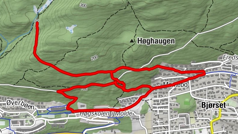 Bjørset - Molde - Rotvoll - Montebo