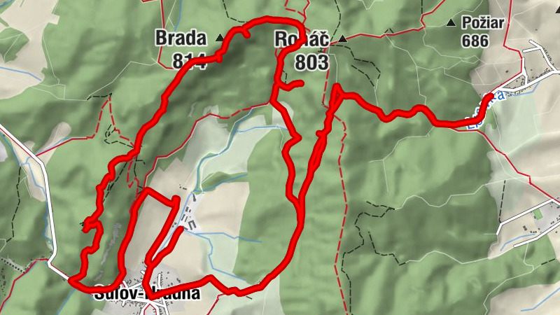 Podhorie - Roháčske sedlo - Na Kopečku - Brada