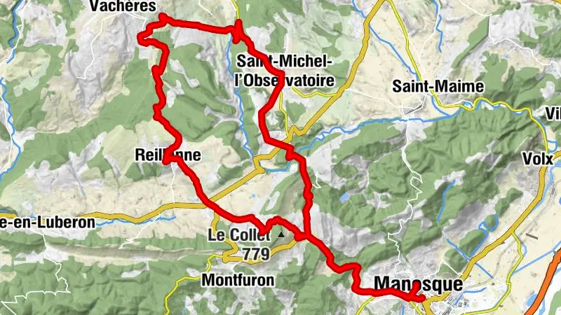 Radstrecke n°2- Rundkurs Haute Provence