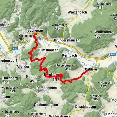 Lahnwanderweg 05. Etappe  Buchenau – Caldern