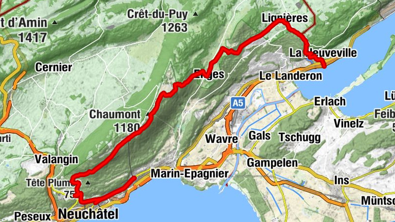 Von Neuchâtel nach la Neuveville