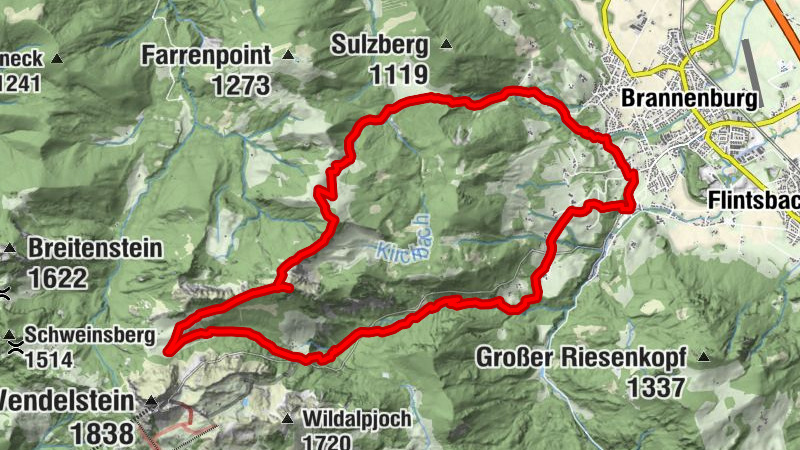 Wandern von Brannenburg aus: Wendelsteinbahn - Hochsalwand