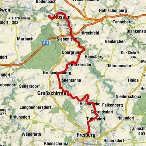 Mulderadweg - Zwischen Freiberg und Nossen unterwegs an der Freiberger Mulde