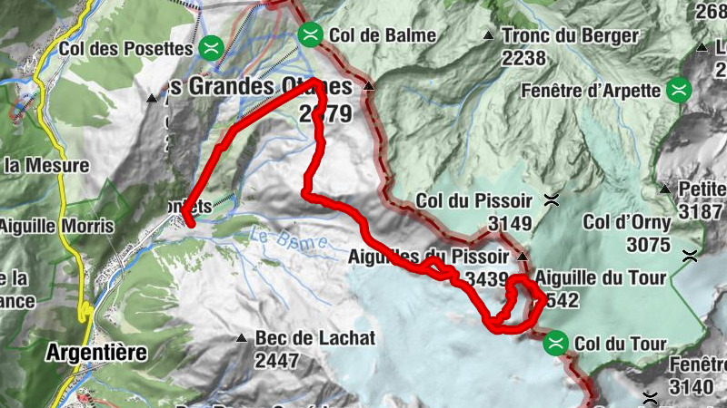 Aiguille du Tour : Sommet S par l'Arête SW de la Table de Roc