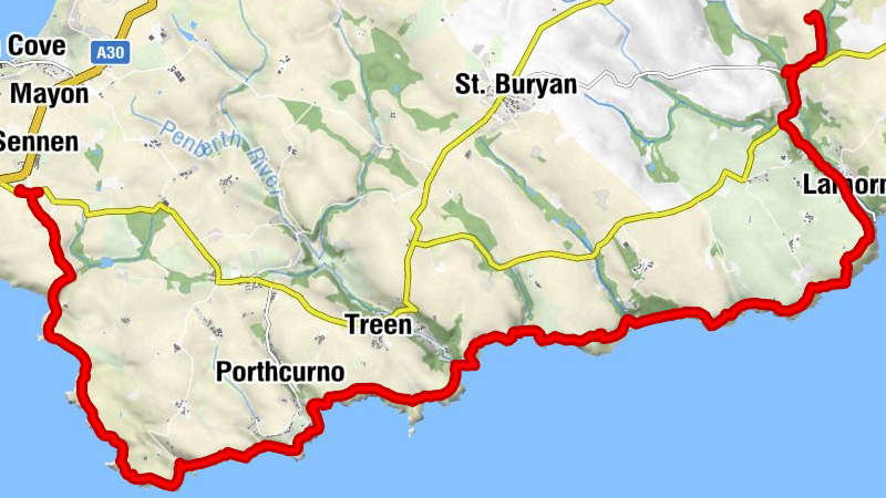 South West Coast Path from Land's End to Lamorna