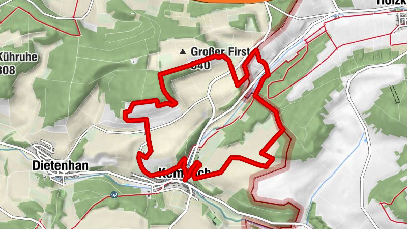 Wanderung K1 um Kembach