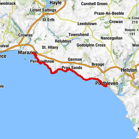 South West Coast Path from Marazion to Porthleven