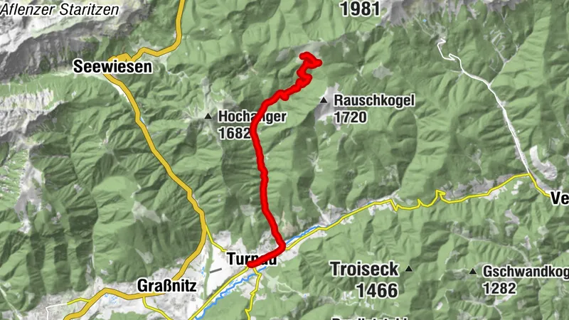 Mountainbike Tour auf die Turnauer Alm