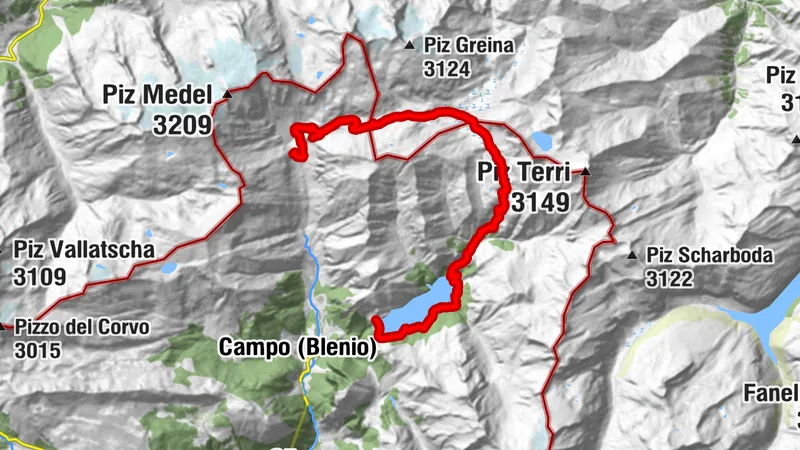 Das Greina-Hochplateau und sein Bogen