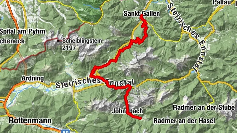 Buchsteinrunde Etappe 3 (Johnsbach - St. Gallen)