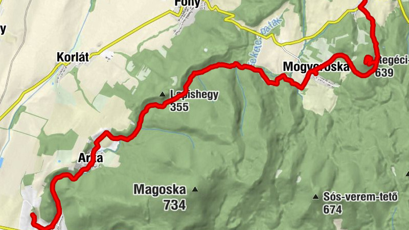 OKT-145 Boldogkőváralja - Regéc
