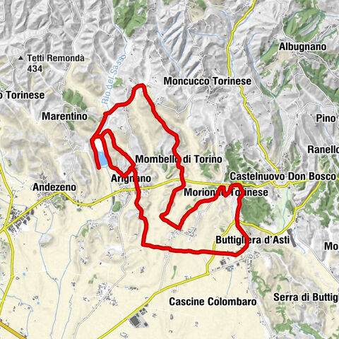 Radfahren zwischen Arignano, Moriondo und Mombello
