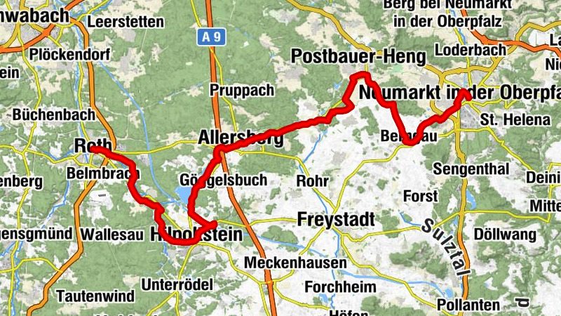 Fränkischer WasserRadweg: Fränkischer WasserRadweg - Etappe 1