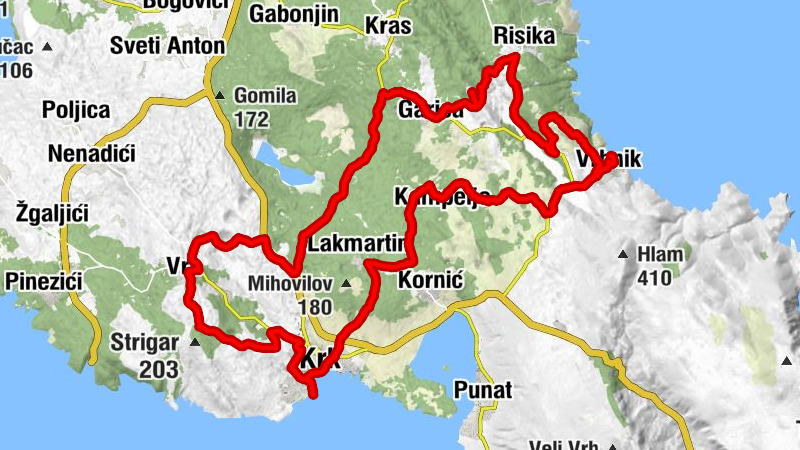Krk-Vrh-Garica-Vrbnik-Muraj-Krk