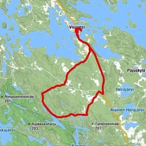 Fahrradtour Visuvesi–Helvetin Portti Rundroute, Ruovesi (von Helvetin Portti zur Kapelle oder umgekehrt)