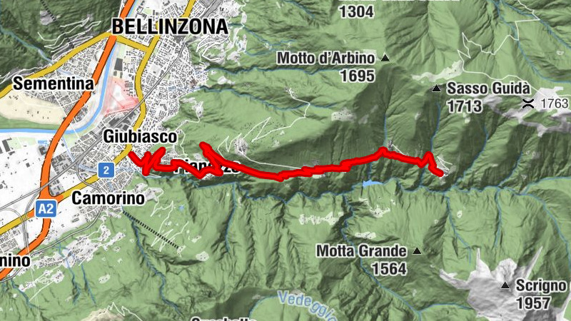 Valle Morobbia: Giubiasco - Carena