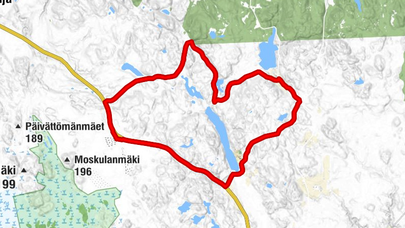 Siikakankaan polkaisu, ympyräreitti Mäkelän Lomatuvilta, Ruovesi