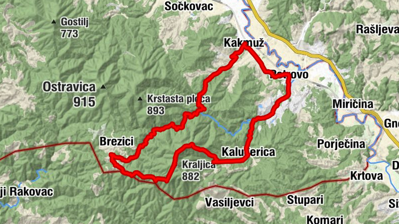 Kakmuž-Brezici-Kraljica-Kaludjerica-Petrovo-Kakmuž