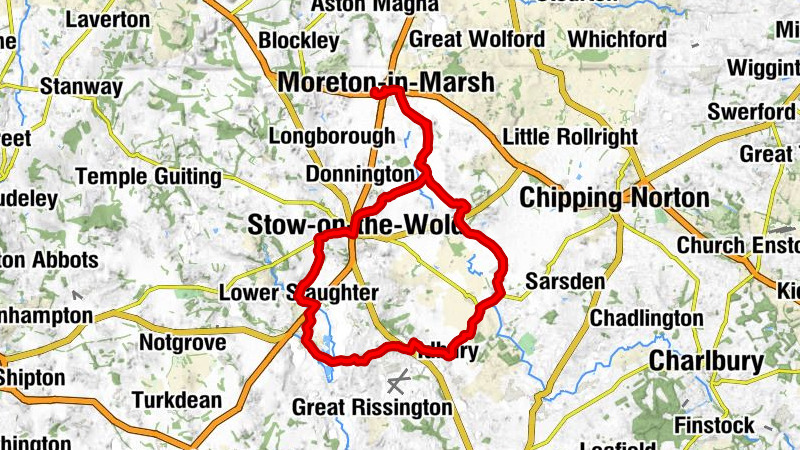 Marktstadt Moreton-in-Marsh – Bourton-on-the-Water Runde von Moreton-in-Marsh