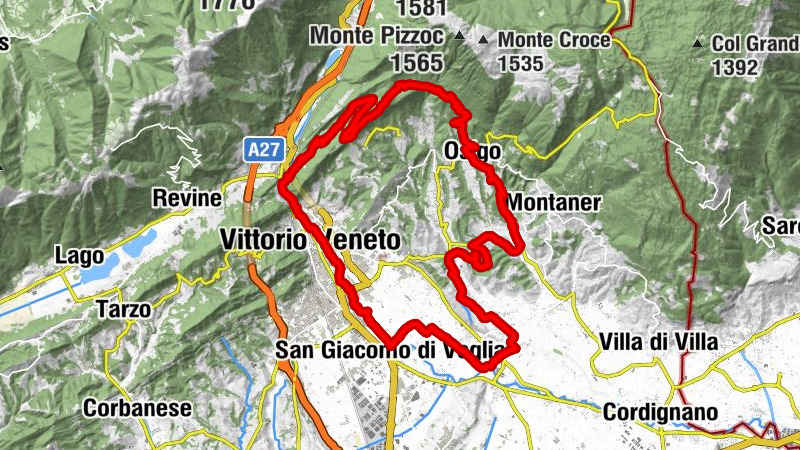 Da Vittorio Veneto alle briglie di Sonego per Maren